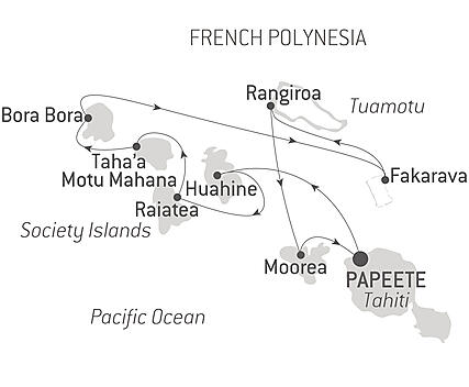 Your itinerary - Society Islands & The Tuamotus