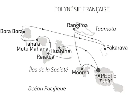 Découvrez votre itinéraire - Îles de la Société et Tuamotu