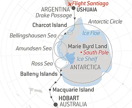 Your itinerary - Unexplored Antarctica between Two Continents