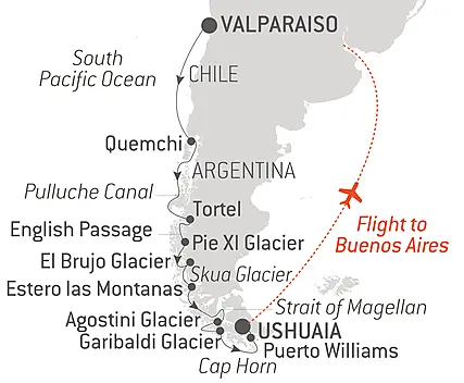 Your itinerary - The best of Chilean Fjords