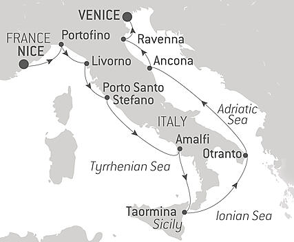 Your itinerary - Jewels of the Italian coastlines with Côté Sud
