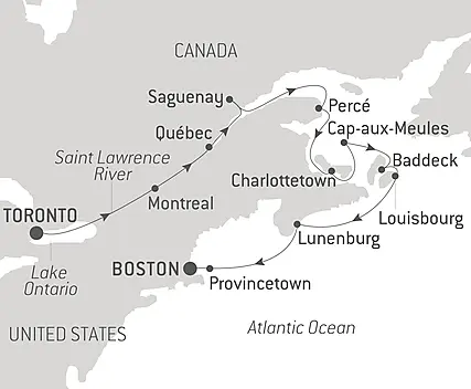 Your itinerary - Fall Foliage on the St. Lawrence: Québec to the Canadian Maritimes – with Smithsonian Journeys