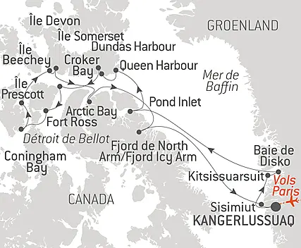 Découvrez votre itinéraire - Au cœur du passage du Nord-Ouest