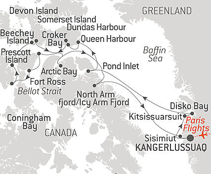 Your itinerary - In the heart of the Northwest Passage