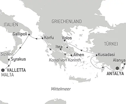 Unterwegs im Mittelmeer auf den Spuren großer Zivilisationen