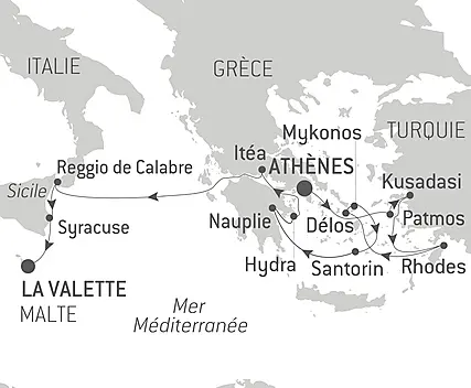 Découvrez votre itinéraire - Merveilles antiques de Méditerranée 
