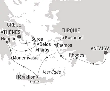 Découvrez votre itinéraire - Les joyaux de la mer Égée