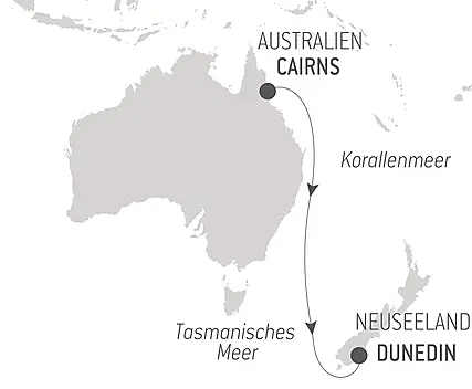 Ozean-Kreuzfahrt: Cairns - Dunedin