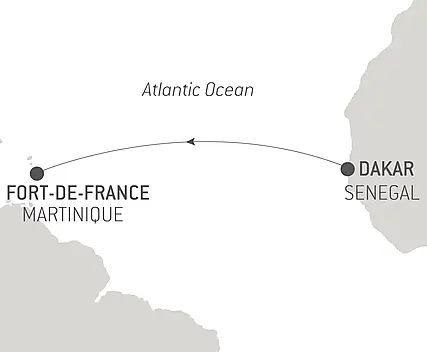 Your itinerary - Ocean Voyage: Dakar - Fort-de-France