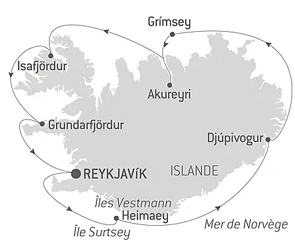 Découvrez votre itinéraire - Nature et traditions islandaises