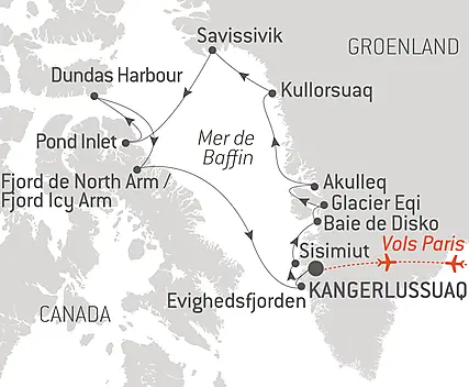 Découvrez votre itinéraire - Les secrets de la mer de Baffin