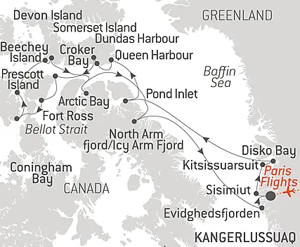 Your itinerary - In the heart of the Northwest Passage