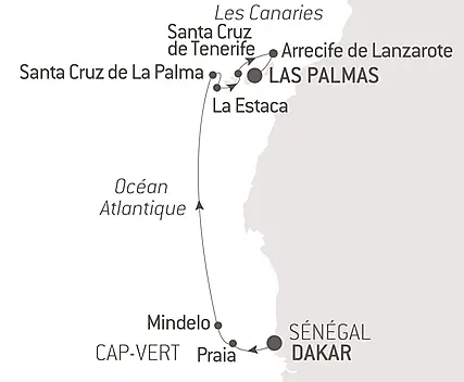 Découvrez votre itinéraire - Entre volcans et océan, du Cap-Vert aux Canaries