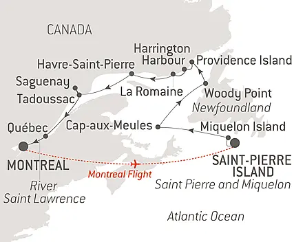 Your itinerary - Expedition along Saint Lawrence