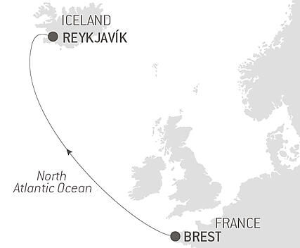 Your itinerary - Ocean Voyage: Reykjavik-Brest
