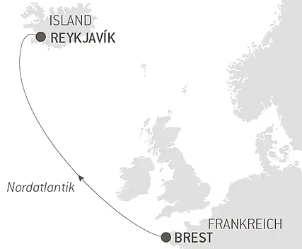 Ozean-Kreuzfahrt: Reykjavik-Brest