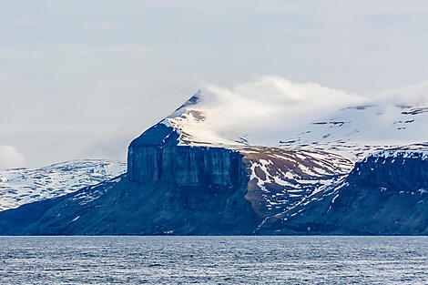 Sailing along Bjornoya (Bear Island)