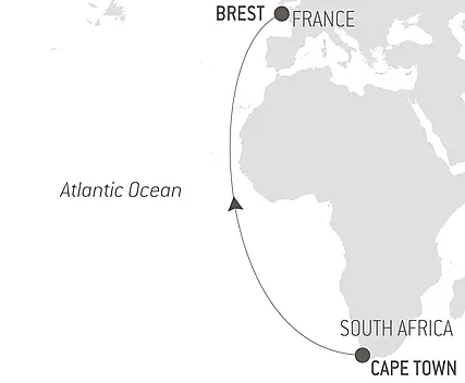 Your itinerary - Ocean Voyage: Cape Town - Brest