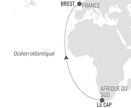 Découvrez votre itinéraire - Voyage en Mer : Le Cap - Brest