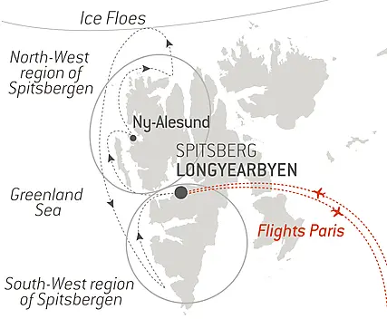 Your itinerary - Fjords and glaciers of Spitsbergen 