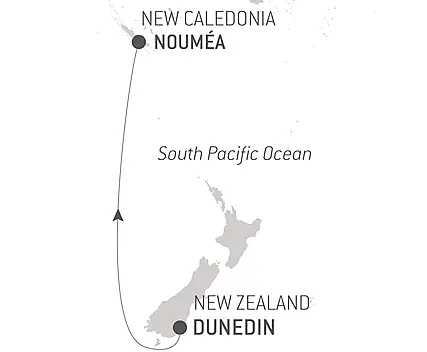 Your itinerary - Ocean Voyage: Dunedin - Noumea