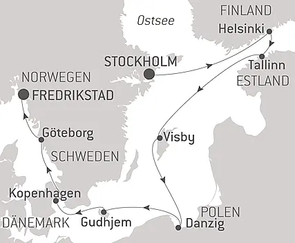 Reiseroute - Eine Kreuzfahrt durch die Ostsee, Schauplatz des Weltgeschehens