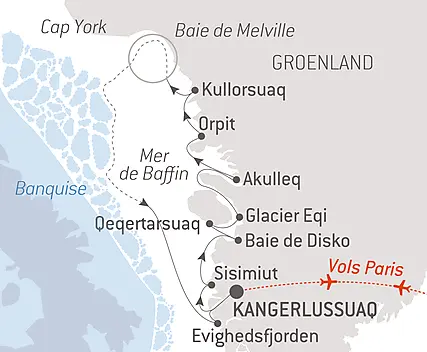 Découvrez votre itinéraire - Les secrets de la mer de Baffin