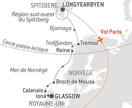 Découvrez votre itinéraire - De l’Écosse au Spitzberg