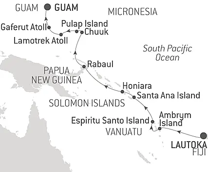 Your itinerary - From Fiji to Micronesia