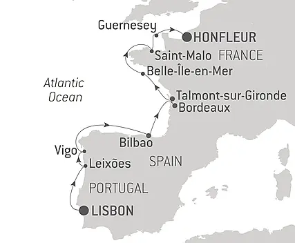 Your itinerary - The Iberian Peninsula and Fortified cities of the Atlantic.