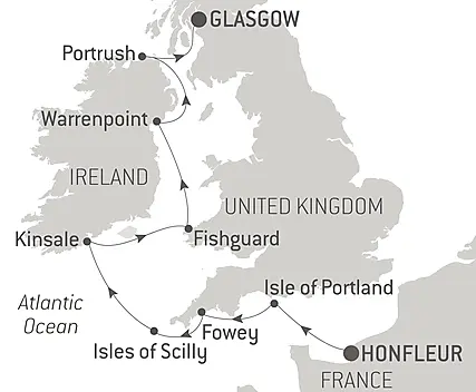 Your itinerary - From the English Channel to the Irish Sea