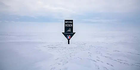 Le pôle Nord géographique et le Scoresby Sund