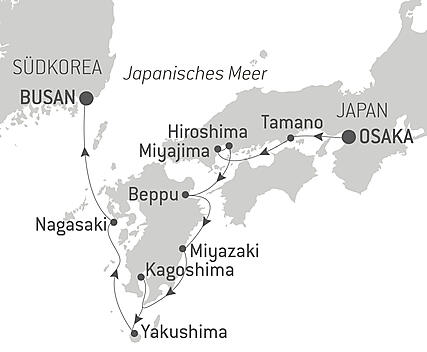 Reiseroute - Japans Highlights