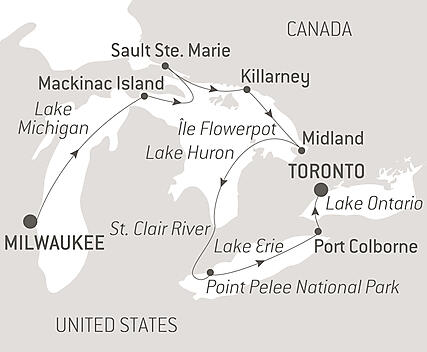 Your itinerary - Expedition in the heart of the American Great Lakes