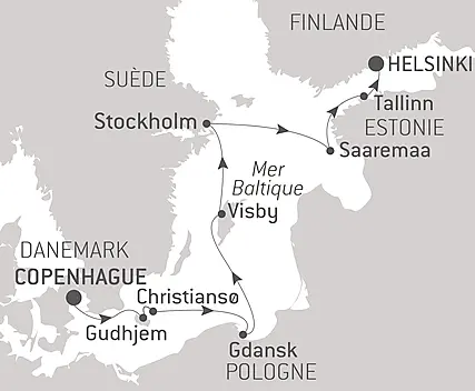 Découvrez votre itinéraire - Capitales et villes emblématiques de la Baltique