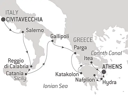 Ancient civilisations, from Italy to Greece