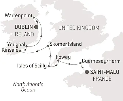 Your itinerary - British archipelagos and Celtic shores 