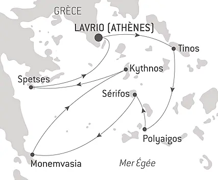 Découvrez votre itinéraire - Les Cyclades, dans le sillage du Ponant