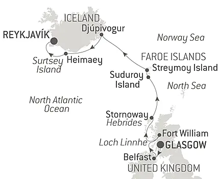 Your itinerary - Wild lands of Scotland, the Faroe Islands and Iceland