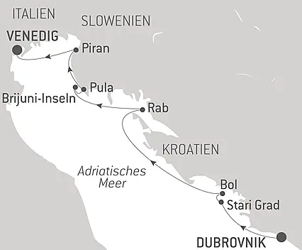 Städte und Pracht der Adria