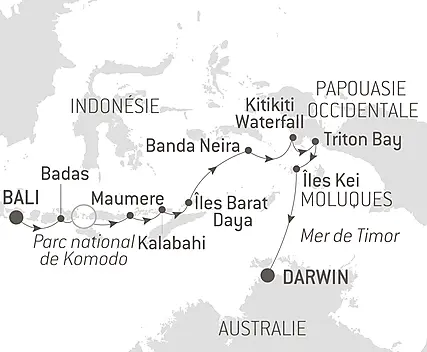 Découvrez votre itinéraire - Odyssée tropicale indonésienne