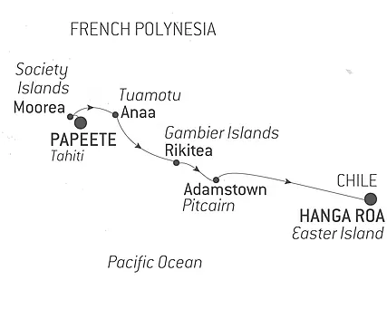 Your itinerary - Polynesia and Easter Island