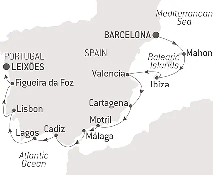 Your itinerary - Heavenly Islands & Iberian shores