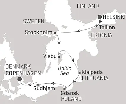 Your itinerary - Cruising the Historic Cities of the Baltic Sea – with Smithsonian Journeys