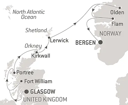 Your itinerary - Scottish Isles and Norwegian Fjords Voyage – with Smithsonian Journeys