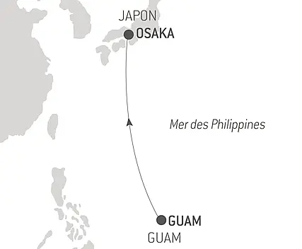 Découvrez votre itinéraire - Voyage en Mer : Guam - Osaka