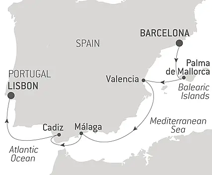 Your itinerary - Cruising Southern Spain and Portugal – with Smithsonian Journeys