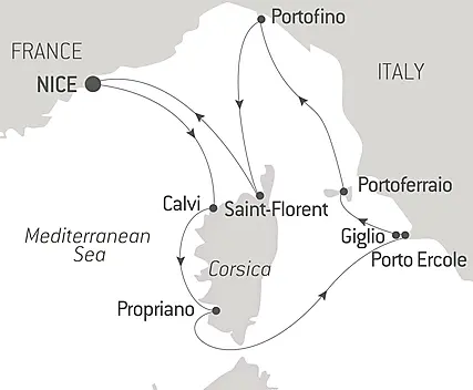 Your itinerary - Corsica and the Tuscan Archipelago by Sea – with Smithsonian Journeys