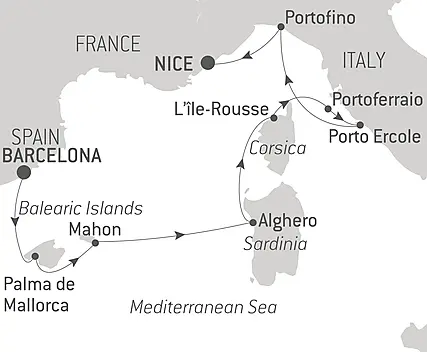 Your itinerary - A Solar Eclipse at Sea: Voyage Across the Western Mediterranean – with Smithsonian Journeys