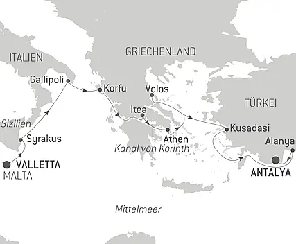 Unterwegs im Mittelmeer auf den Spuren großer Zivilisationen